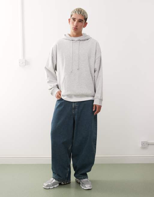 COLLUSION boxy hoodie in heather gray, 2 of 5