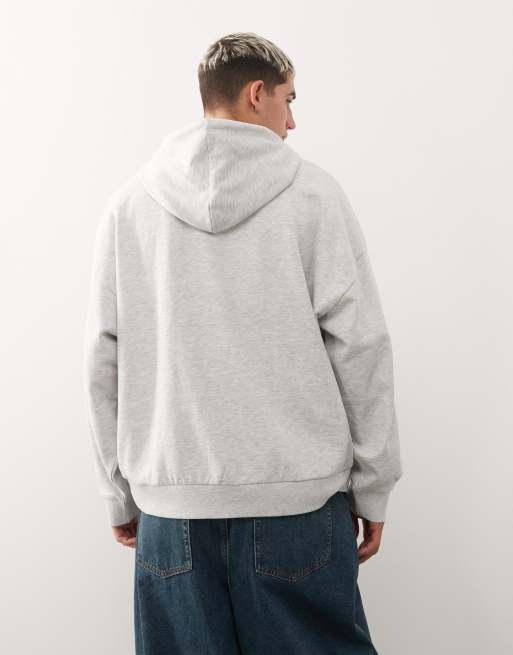 COLLUSION boxy hoodie in heather gray, 3 of 5