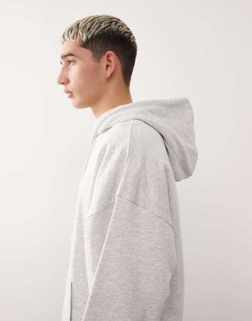 COLLUSION boxy hoodie in heather gray, 4 of 5