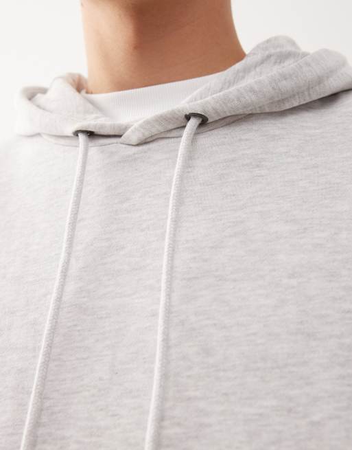 COLLUSION boxy hoodie in heather gray