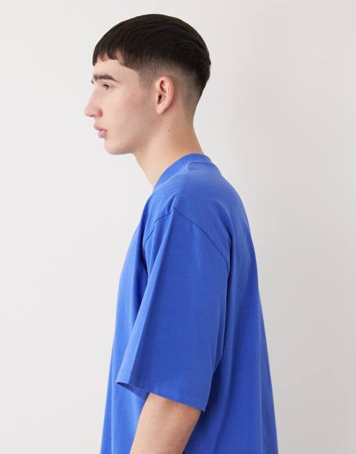 COLLUSION boxy oversized T-shirt in bright blue, 4 of 5