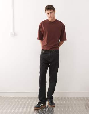 Collusion Boxy Oversized T-shirt In Brown