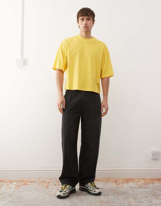 COLLUSION boxy oversized t-shirt in yellow, 2 of 5