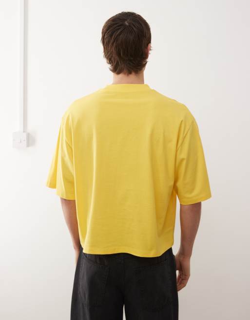COLLUSION boxy oversized t-shirt in yellow, 3 of 5