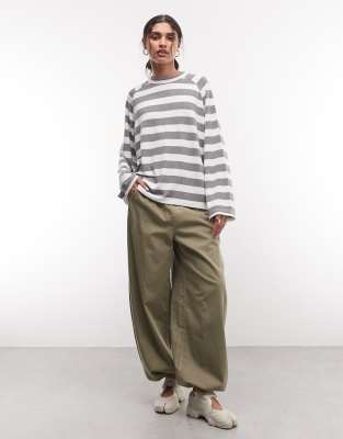 Collusion Boxy Raglan Tee In Multi