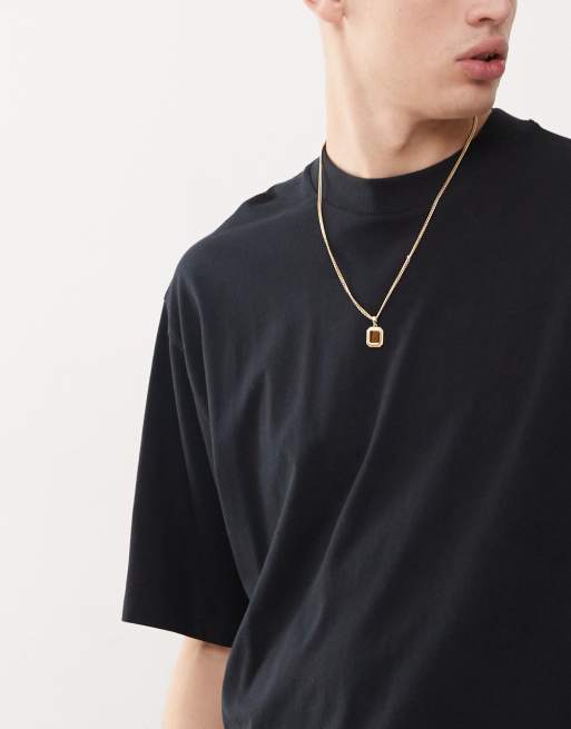 COLLUSION boxy relaxed T-shirt in black
