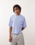 [Collusion] COLLUSION boxy relaxed t-shirt in light blue XS BLUE