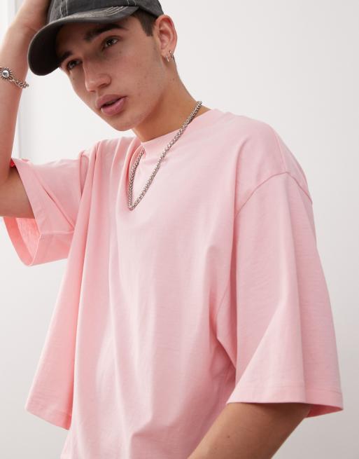 COLLUSION boxy relaxed T-shirt in pink