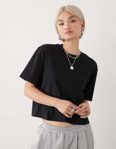 COLLUSION boxy short sleeve t-shirt in black - view 1