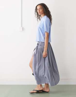 Collusion Boxy Short Sleeve T-shirt In Blue