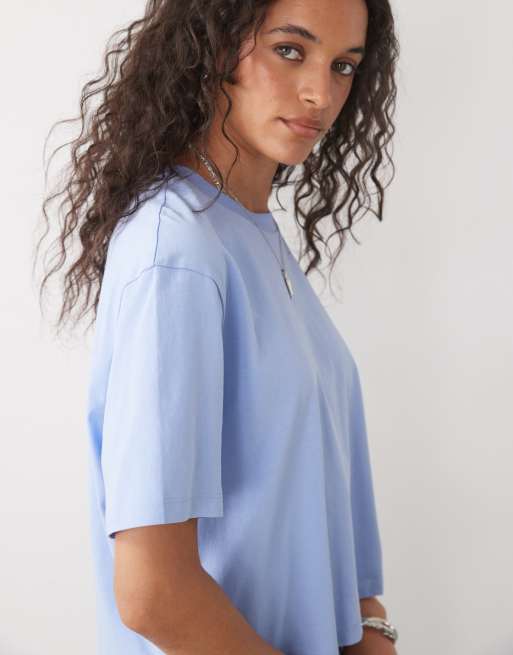 COLLUSION boxy short sleeve T-shirt in blue
