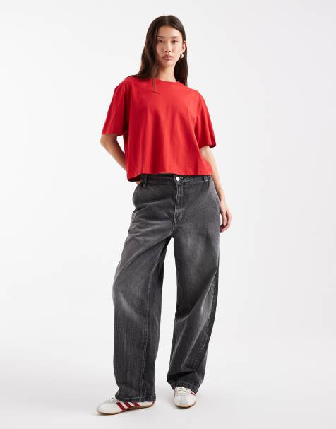 COLLUSION boxy short sleeve t-shirt in cherry