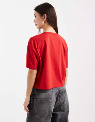 Collusion Boxy Short Sleeve T-shirt In Red