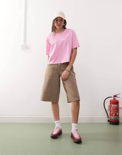 COLLUSION boxy short sleeve t-shirt in soft pink - view 1