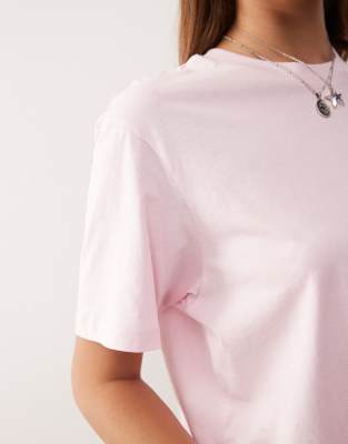 Collusion Boxy Short Sleeve T-shirt In Pink