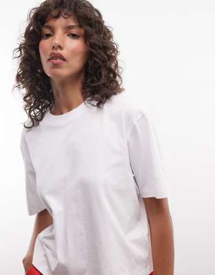 Collusion Boxy Short Sleeve T-shirt In White