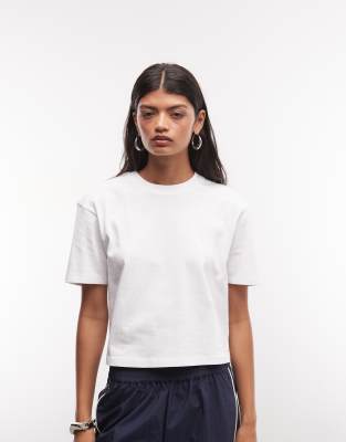 Collusion Boxy Short Sleeve T-shirt In White