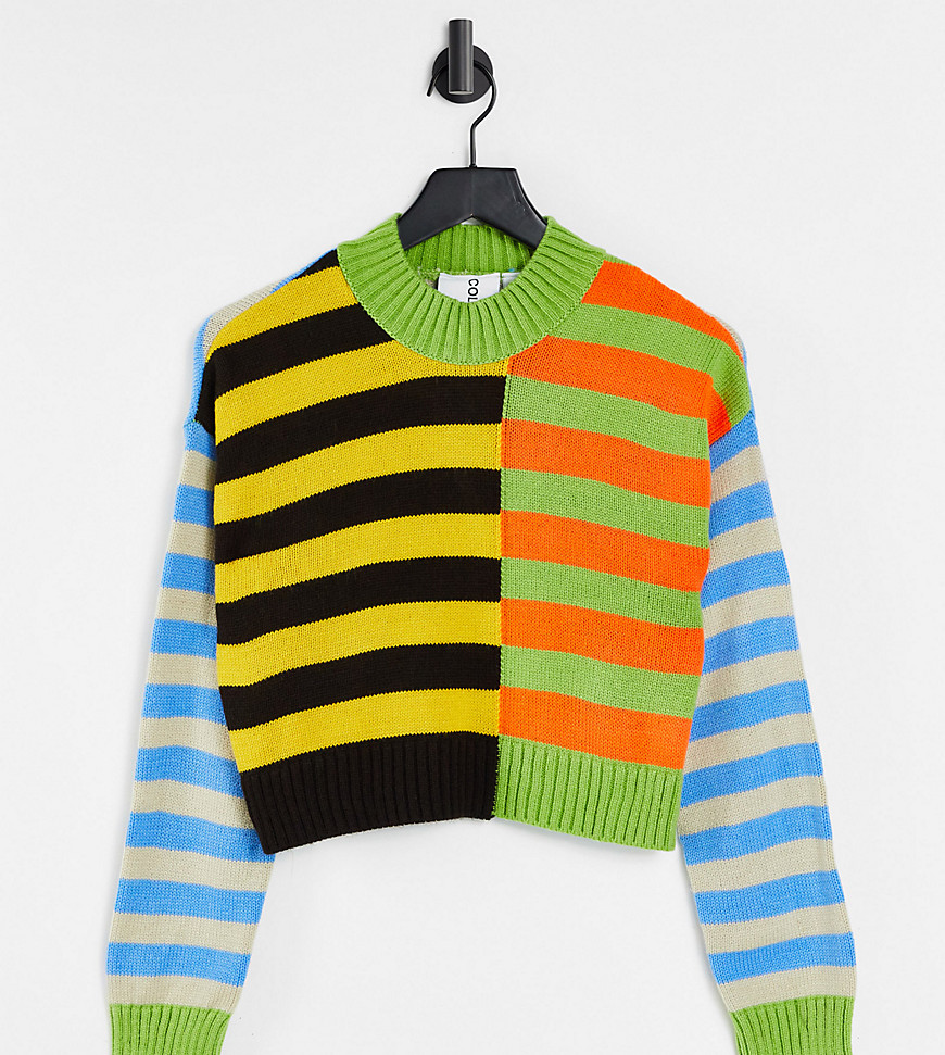 COLLUSION boxy striped sweater-Multi
