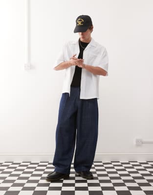 COLLUSION boxy summer shirt in white - view 1