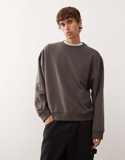 COLLUSION Boxy sweatshirt in charcoal gray