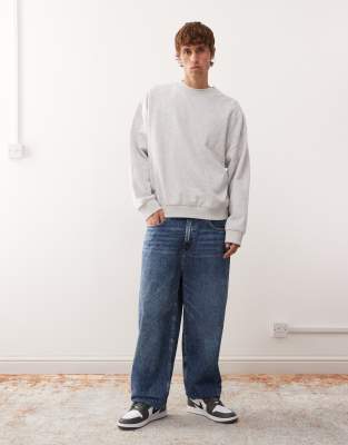 Collusion Boxy Sweatshirt In Gray
