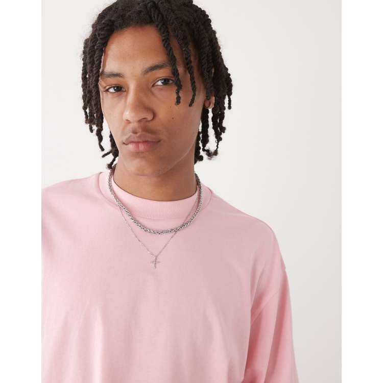 COLLUSION boxy t-shirt in pink | ASOS
