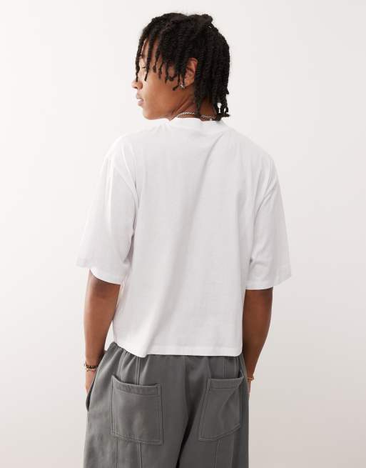COLLUSION boxy T-shirt in white