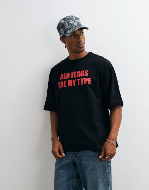 COLLUSION boxy T-shirt met slogan in marineblauw, 5 van 10