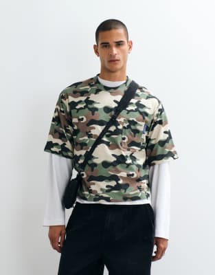 Collusion Boxy Tee In Green