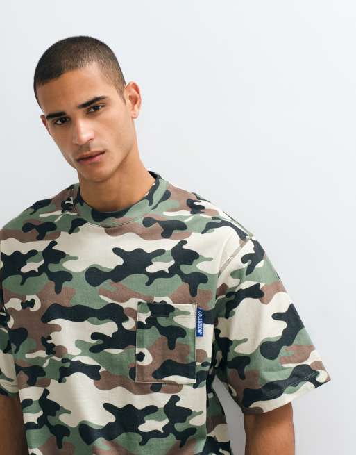 COLLUSION boxy tee in camo, 3 of 5