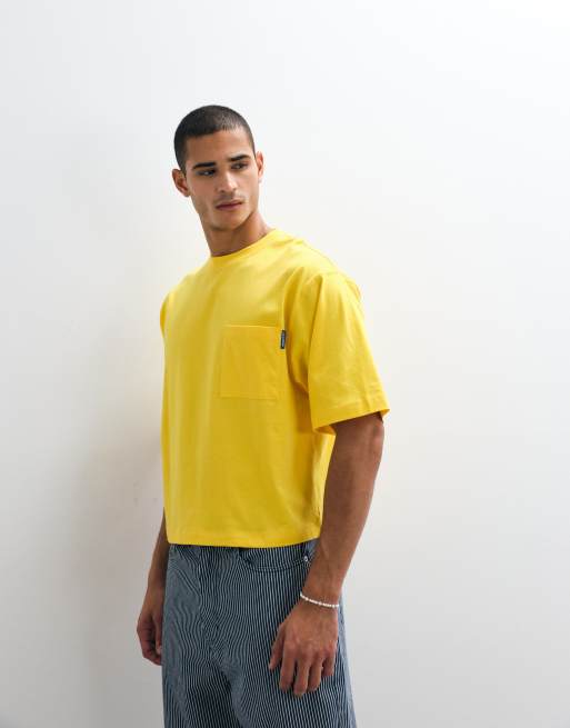 COLLUSION boxy tee in yellow, 5 of 5