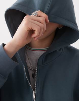 Collusion Boxy Zip Through Hoodie