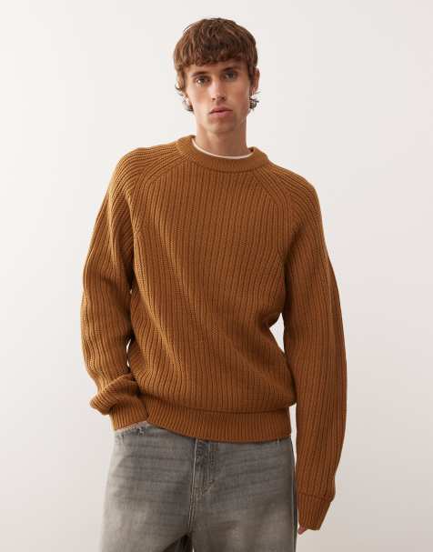 COLLUSION Knitted sweat in taupe