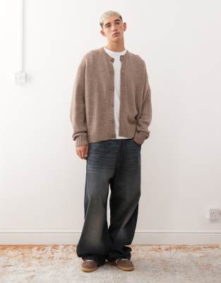 Collusion Brown Cardigan In Brown