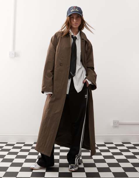 COLLUSION - Brun og longline trenchcoat - view 1