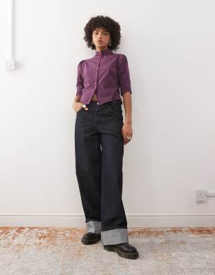 Collusion Button Up Blouse In Multi