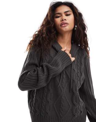 Свитер из плотной трикотажной ткани COLLUSION серо-коричневого цвета 5290₽