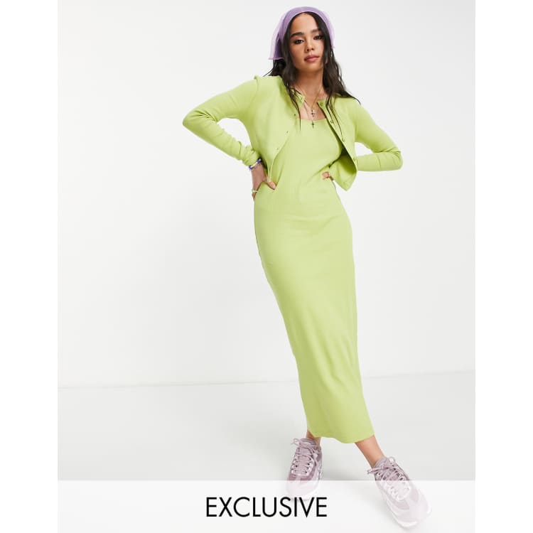 COLLUSION cami midi summer dress and cardigan twin set | ASOS