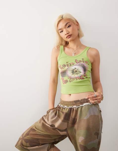 COLLUSION cami scoop vest with sweet nothings fruit print - view 1
