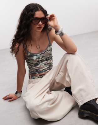 Collusion Cami Top In Gray