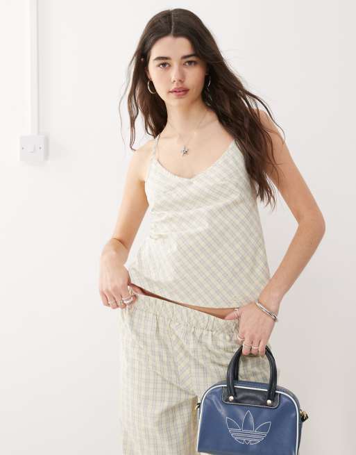 COLLUSION cami top in yellow plaid - part of a set, 4 of 4