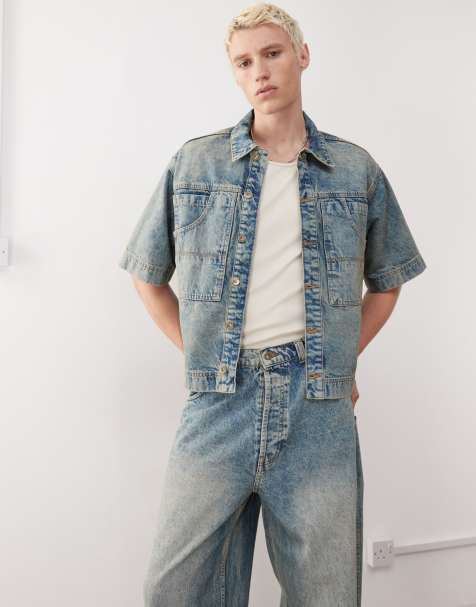 COLLUSION - Camicia in denim lavaggio vintage - view 1