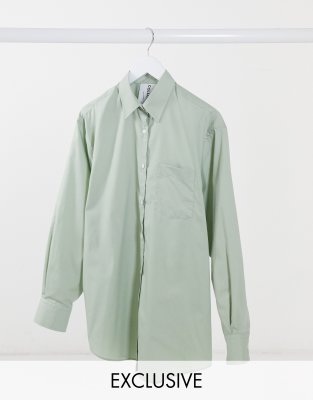 COLLUSION - Camicia oversize color pistacchio
