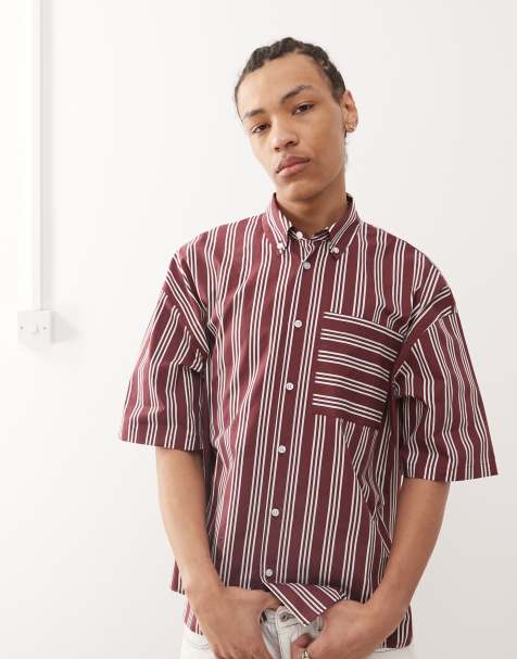 COLLUSION - Camicia rossa a righe - view 1