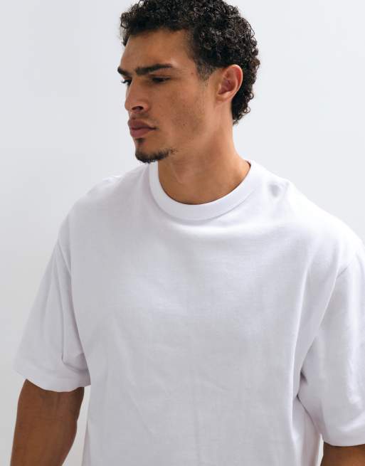 COLLUSION - camiseta boxy de tejido grueso en blanco, 3 de 5