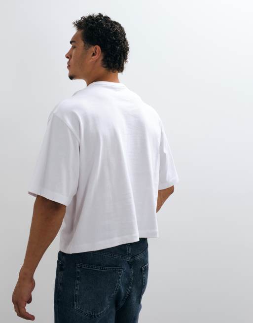 COLLUSION - camiseta boxy de tejido grueso en blanco, 4 de 5