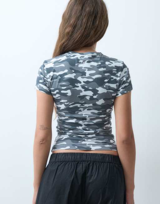 COLLUSION camo baby tee, 3 of 4