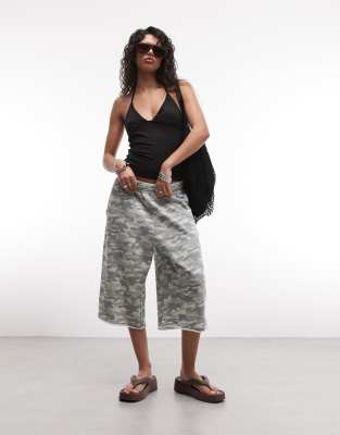 Collusion Camo Baggy Jorts-green