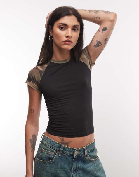 COLLUSION camo T-shirt met raglanmouwen - view 1