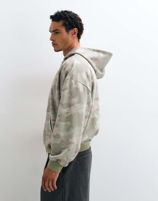 COLLUSION camo washed zip hoodie, 2 of 5